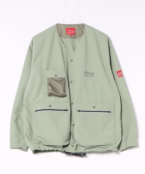 Manhattan Portage（マンハッタンポーテージ）の「Collarless Coach Jacket（ノーカラージャケット・メンズ・ブラック/ターコイズブルー/ライトカーキ・MEDIUM/LARGE/X-LARGE/SMALL）」の16枚目の写真