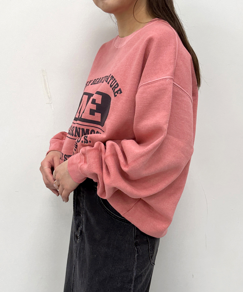 U by SPICK&SPAN(ユーバイスピックアンドスパン)の「【SCREEN STARS/スクリーンスターズ】 裏起毛ロゴプルオーバー(スウェット・レディース・サックスブルー/ブラック系その他/ピンク・FREE)」の16枚目の写真