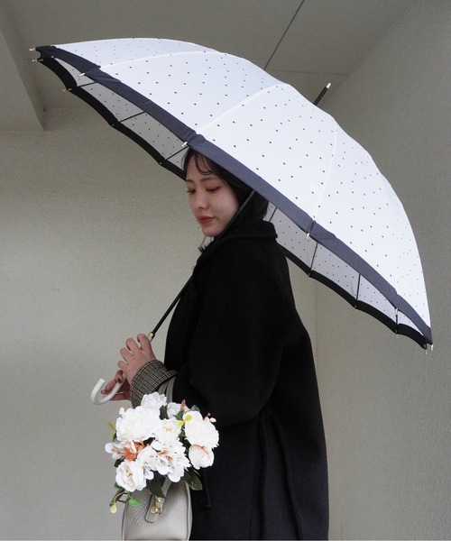 Port / ポート 】 16本骨 ドット バイカラー 雨傘 / 手開き式 長