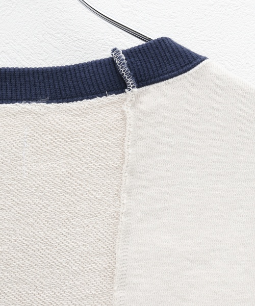 Name.（ネーム）の「【Name./ネーム】 ASYMMETRIC SWITCHING SWEAT SHIRT（スウェット・メンズ・ベージュ/グリーン・2）」の15枚目の写真