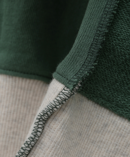 Name.（ネーム）の「【Name./ネーム】 ASYMMETRIC SWITCHING SWEAT SHIRT（スウェット・メンズ・ベージュ/グリーン・2）」の20枚目の写真