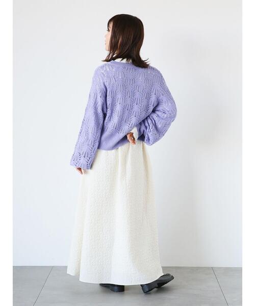 ehka sopo（エヘカソポ）の「ふくれジャカードスカート（スカート・レディース・キナリ/ブラック/カーキ・F）」の7枚目の写真