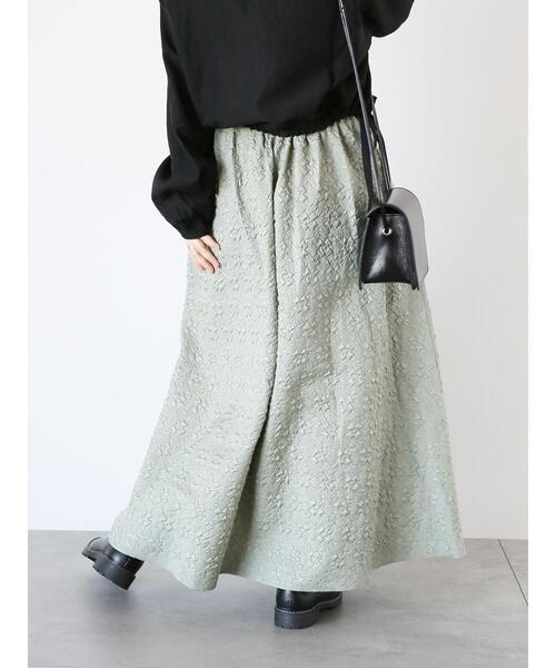 ehka sopo（エヘカソポ）の「ふくれジャカードスカート（スカート・レディース・キナリ/ブラック/カーキ・F）」の13枚目の写真