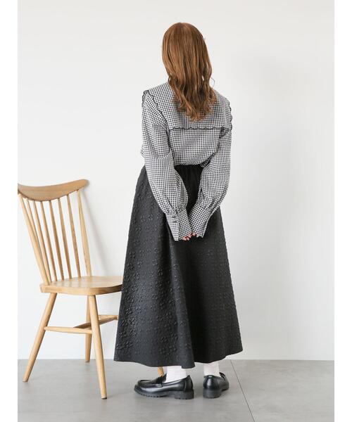 ehka sopo（エヘカソポ）の「ふくれジャカードスカート（スカート・レディース・キナリ/ブラック/カーキ・F）」の17枚目の写真