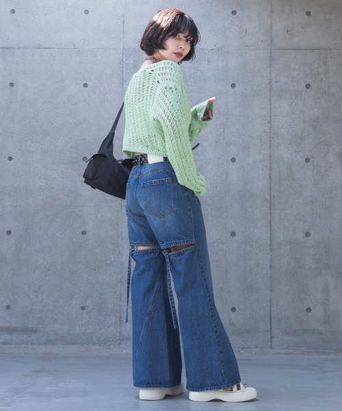 PAGEBOY（ページボーイ）の「バックスリットデニム（デニムパンツ・レディース・ブラック系その他/ブルー/ブルー系その他・25inch/26inch/27inch）」の22枚目の写真