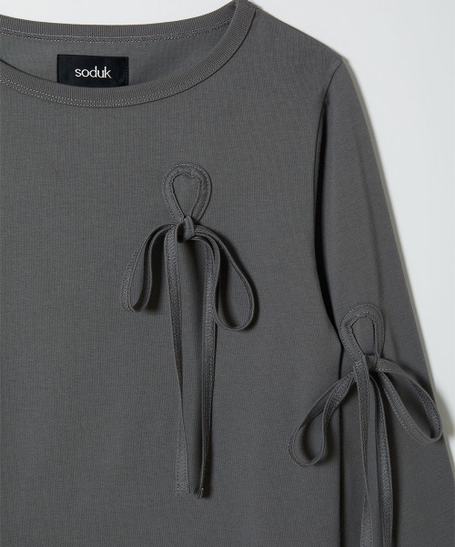 セール】ribbons long sleeve shirt（シャツ/ブラウス）｜soduk