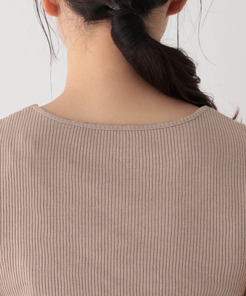 GLOBAL WORK（グローバルワーク）の「Beauteeスクエアタンク/987150（タンクトップ・レディース・イエロー/モカ/ブラック/アイボリー/ブラック×ホワイト/オフホワイト・M/S/L）」の12枚目の写真