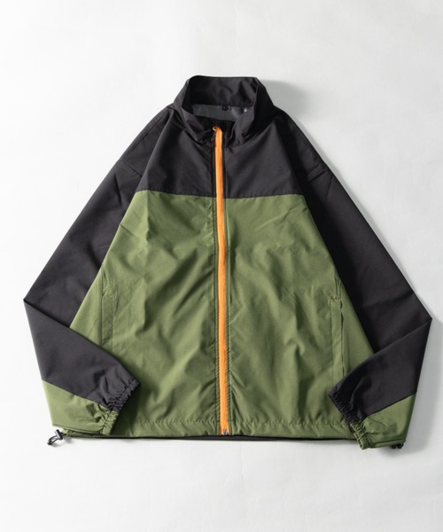 NYLAUS（ナイラス）の「マルチファンクション 防風/UVカット/ストレッチ スタンドカラー ウインドブレーカー（ナイロンジャケット・メンズ・ブラック×カーキ/ライトグリーン/ブルー系/カーキ系/カーキ/ブラック/ベージュ系/ブルーグリーン/ベージュ・L/M/LL）」の7枚目の写真