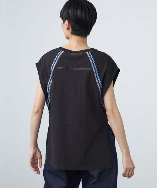 tシャツ WRANGLER/ラングラー リメイク ノースリーブTee ナンバリング レディース Wrangler tシャツ WRANGLER/ラングラー リメイク ノースリーブ