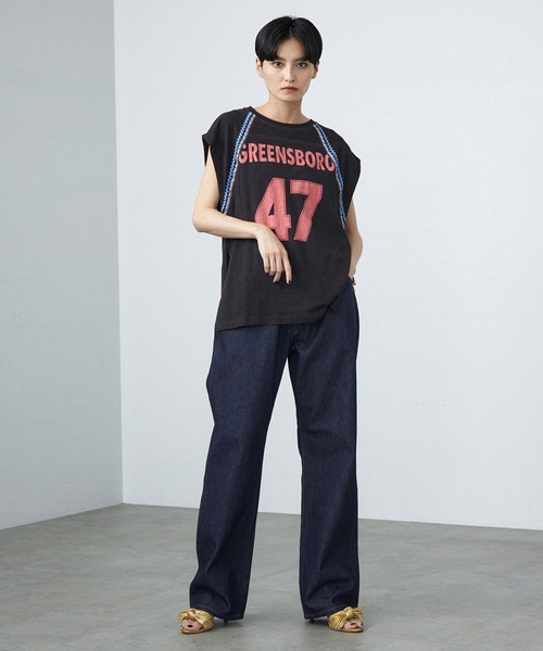 tシャツ WRANGLER/ラングラー リメイク ノースリーブTee ナンバリング レディース Wrangler tシャツ WRANGLER/ラングラー リメイク ノースリーブ