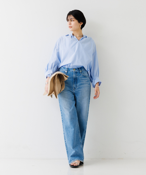 Rouge vif（ルージュヴィフ）の「【一部店舗限定】スリーブデザインスキッパーブラウス（シャツ/ブラウス・レディース・サックスブルー/ベージュ/ホワイト・フリー）」の19枚目の写真