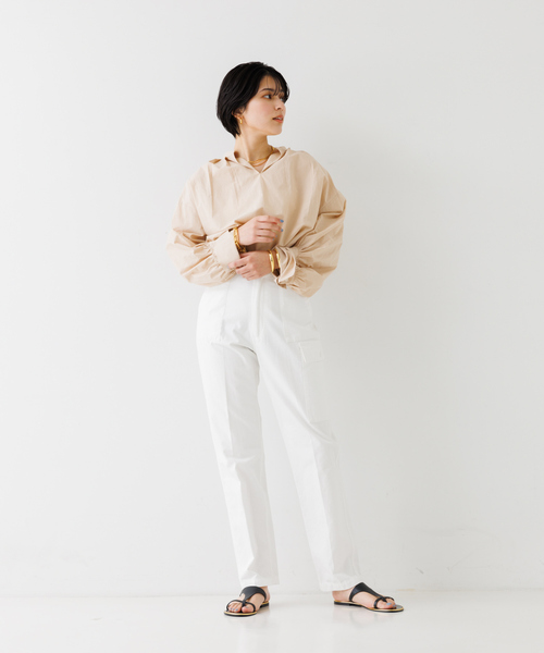 Rouge vif（ルージュヴィフ）の「【一部店舗限定】スリーブデザインスキッパーブラウス（シャツ/ブラウス・レディース・サックスブルー/ベージュ/ホワイト・フリー）」の14枚目の写真