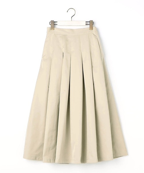 NICOLE white（ニコルホワイト）の「タックフレアスカート（スカート・レディース・ブラック/グレー/ベージュ/グリーン・FREE）」の5枚目の写真