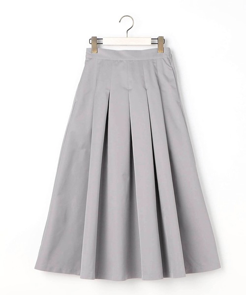 NICOLE white（ニコルホワイト）の「タックフレアスカート（スカート・レディース・ブラック/グレー/ベージュ/グリーン・FREE）」の6枚目の写真