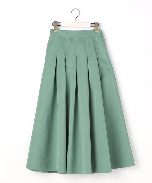 NICOLE white（ニコルホワイト）の「タックフレアスカート（スカート・レディース・ブラック/グレー/ベージュ/グリーン・FREE）」の7枚目の写真