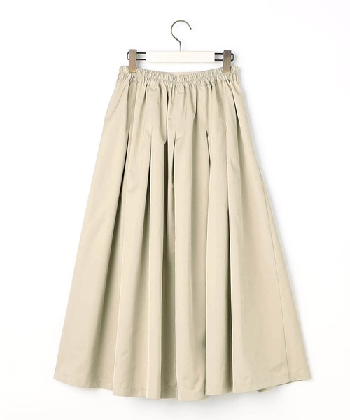 NICOLE white（ニコルホワイト）の「タックフレアスカート（スカート・レディース・ブラック/グレー/ベージュ/グリーン・FREE）」の9枚目の写真