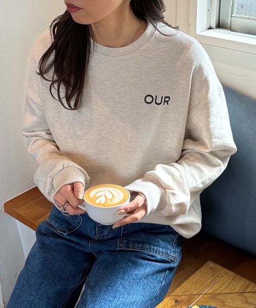 LE MORE（リモア）の「OUR CREATIVE TEAM ' バックロゴスウェット（スウェット・レディース・オートミール/ネイビー/アイボリー・FREE）」の14枚目の写真