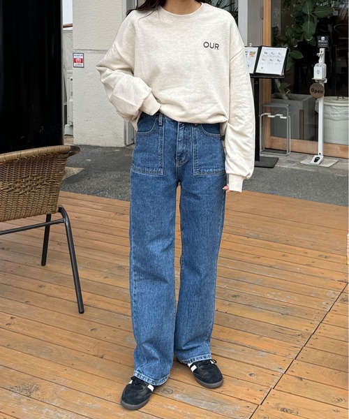 LE MORE（リモア）の「OUR CREATIVE TEAM ' バックロゴスウェット（スウェット・レディース・オートミール/ネイビー/アイボリー・FREE）」の15枚目の写真