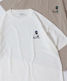 SITRY Beard Man Embroidery T-shirt/別注 オーバーサイズ ヒゲおじ ワンポイント刺繍 半袖Tシャツ レディース メンズ