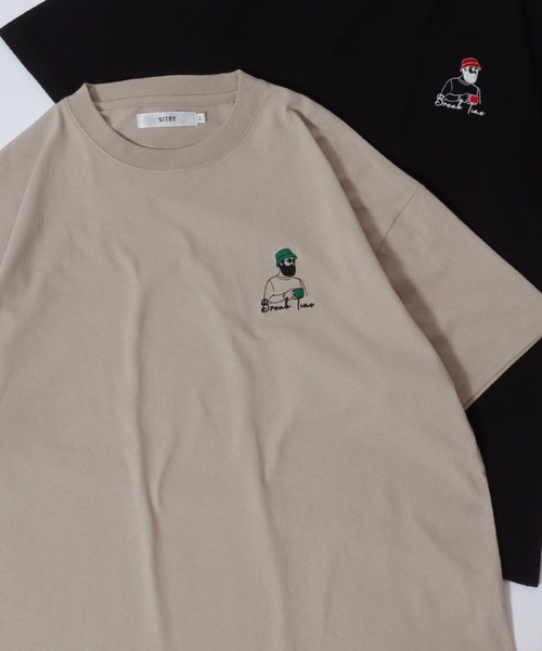 SITRY(シトリー)の「SITRY Beard Man Embroidery T-shirt/別注 オーバーサイズ ヒゲおじ ワンポイント刺繍 半袖Tシャツ レディース メンズ(Tシャツ/カットソー・メンズ・ホワイト系その他/ホワイト/グレイッシュベージュ/ブラック/ブラック系その他/ブルー/グリーン/ベージュ系その他・M/XL/L)」の5枚目の写真