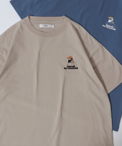 SITRY(シトリー)の「SITRY Beard Man Embroidery T-shirt/別注 オーバーサイズ ヒゲおじ ワンポイント刺繍 半袖Tシャツ レディース メンズ(Tシャツ/カットソー・メンズ・ホワイト系その他/ホワイト/グレイッシュベージュ/ブラック/ブラック系その他/ブルー/グリーン/ベージュ系その他・M/XL/L)」の6枚目の写真