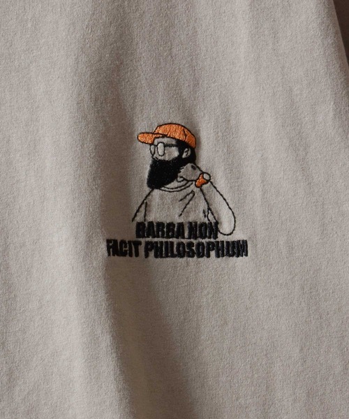 SITRY(シトリー)の「SITRY Beard Man Embroidery T-shirt/別注 オーバーサイズ ヒゲおじ ワンポイント刺繍 半袖Tシャツ レディース メンズ(Tシャツ/カットソー・メンズ・ホワイト系その他/ホワイト/グレイッシュベージュ/ブラック/ブラック系その他/ブルー/グリーン/ベージュ系その他・M/XL/L)」の19枚目の写真