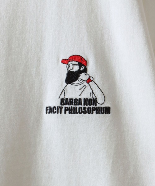 SITRY(シトリー)の「SITRY Beard Man Embroidery T-shirt/別注 オーバーサイズ ヒゲおじ ワンポイント刺繍 半袖Tシャツ レディース メンズ(Tシャツ/カットソー・メンズ・ホワイト系その他/ホワイト/グレイッシュベージュ/ブラック/ブラック系その他/ブルー/グリーン/ベージュ系その他・M/XL/L)」の15枚目の写真