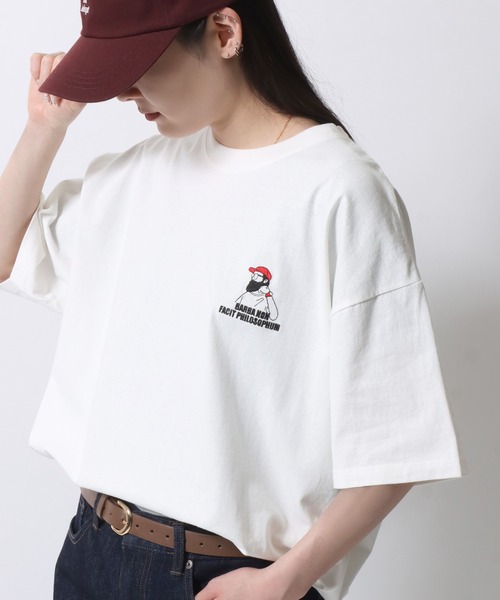 SITRY(シトリー)の「SITRY Beard Man Embroidery T-shirt/別注 オーバーサイズ ヒゲおじ ワンポイント刺繍 半袖Tシャツ レディース メンズ(Tシャツ/カットソー・メンズ・ホワイト系その他/ホワイト/グレイッシュベージュ/ブラック/ブラック系その他/ブルー/グリーン/ベージュ系その他・M/XL/L)」の9枚目の写真