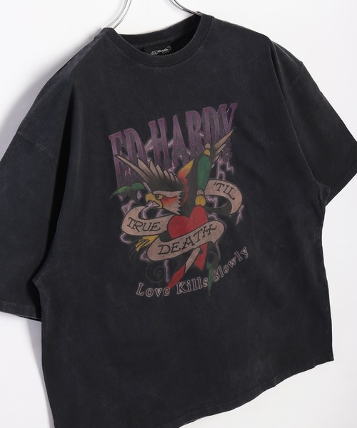 Ed Hardy(エドハーディー)の「EdHardy ピグメント半袖TEE(Tシャツ/カットソー・メンズ・グレー系その他3/グレー系その他/ブラック/グレー系その他2/チャコール/ブラック系その他3/ブラック系その他/ブラック系その他2/グレー系その他5/グレー系その他4・L/M)」の20枚目の写真