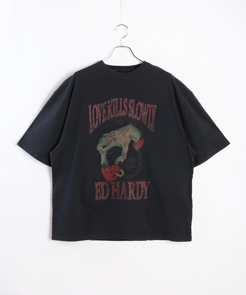 Ed Hardy（エドハーディー）の「EdHardy ピグメント半袖TEE（Tシャツ/カットソー・メンズ・グレー系その他3/グレー系その他/ブラック/グレー系その他2/チャコール/ブラック系その他3/ブラック系その他/ブラック系その他2/グレー系その他5/グレー系その他4・L/M）」の16枚目の写真