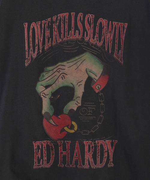 Ed Hardy（エドハーディー）の「EdHardy ピグメント半袖TEE（Tシャツ/カットソー・メンズ・グレー系その他3/グレー系その他/ブラック/グレー系その他2/チャコール/ブラック系その他3/ブラック系その他/ブラック系その他2/グレー系その他5/グレー系その他4・L/M）」の18枚目の写真