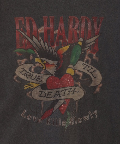 Ed Hardy（エドハーディー）の「EdHardy ピグメント半袖TEE（Tシャツ/カットソー・メンズ・グレー系その他3/グレー系その他/ブラック/グレー系その他2/チャコール/ブラック系その他3/ブラック系その他/ブラック系その他2/グレー系その他5/グレー系その他4・L/M）」の21枚目の写真