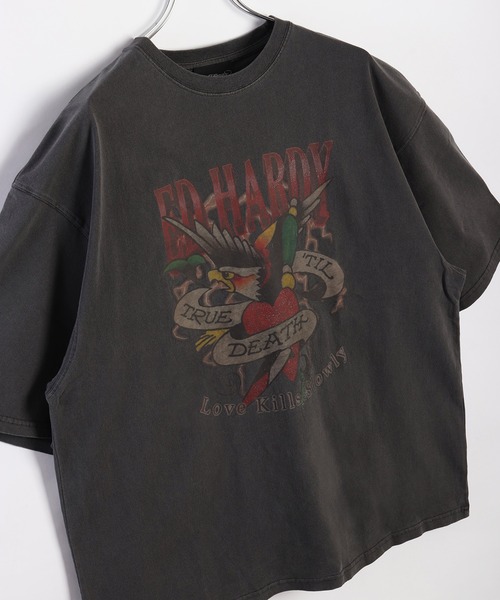 EdHardy ピグメント半袖TEE（Tシャツ/カットソー）｜Ed Hardy（エド 