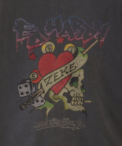 Ed Hardy（エドハーディー）の「EdHardy ピグメント半袖TEE（Tシャツ/カットソー・メンズ・グレー系その他3/グレー系その他/ブラック/グレー系その他2/チャコール/ブラック系その他3/ブラック系その他/ブラック系その他2/グレー系その他5/グレー系その他4・L/M）」の12枚目の写真