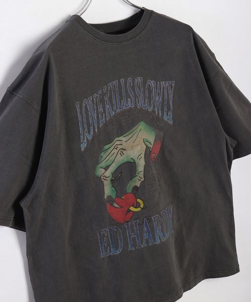 EdHardy ピグメント半袖TEE（Tシャツ/カットソー）｜Ed Hardy（エド