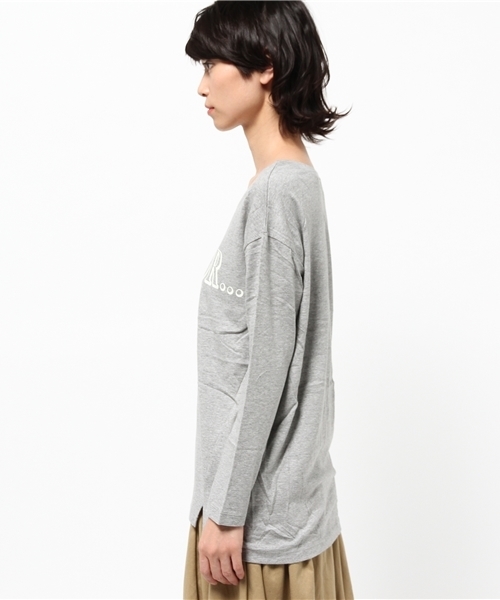 OUTLET（アウトレット）の「【Discoat Petit】MAKEFORビッグロゴL/S（シャツ/ブラウス・レディース・アイボリー/ネイビー/杢グレー・FREE）」の5枚目の写真