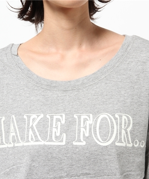 OUTLET（アウトレット）の「【Discoat Petit】MAKEFORビッグロゴL/S（シャツ/ブラウス・レディース・アイボリー/ネイビー/杢グレー・FREE）」の7枚目の写真