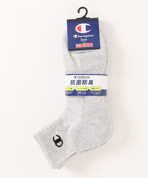 Champion(チャンピオン)の「【CHAMPION/チャンピオン】クォーターモノトーンソックス3P CMSCY203(ソックス/靴下・メンズ・グレー/ブラック/ホワイト・MEDIUM)」の3枚目の写真