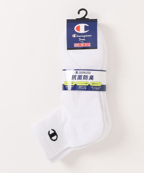 Champion(チャンピオン)の「【CHAMPION/チャンピオン】クォーターモノトーンソックス3P CMSCY203(ソックス/靴下・メンズ・グレー/ブラック/ホワイト・MEDIUM)」の1枚目の写真