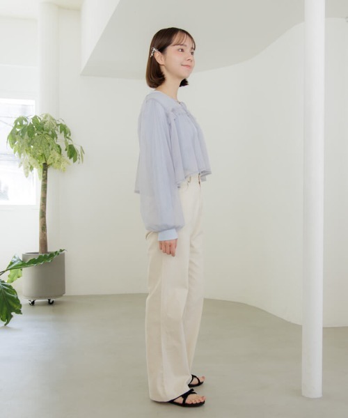 flower　ブロッサムチュールブラウス 20%OFF】blossom tulle blouse～ﾌﾞﾛｯｻﾑﾁｭｰﾙﾌﾞﾗｳｽ | flower