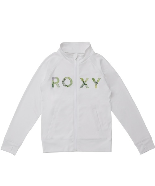 ROXY（ロキシー）の「MINI SIMPLY BOTANICA/ロキシーキッズジップアップラッシュガード(水着）（ラッシュガード・キッズ・パープル/ブラック/ホワイト・150/140/130/120/110/100）」の2枚目の写真