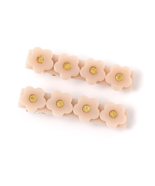 LOWRYS FARM（ローリーズファーム）の「フラワー2Pヘアクリップ 121061（ヘアバンド・レディース・オフホワイト/ピンク・FREE）」の8枚目の写真