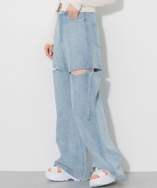 INGNI（イング）の「サイドベルトデニムパンツ（デニムパンツ