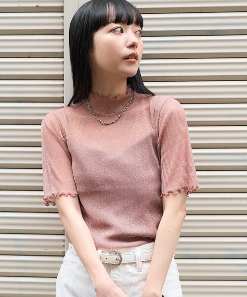 tシャツ ラメ ショートスリーブ Tシャツ レディース BEAUTY＆YOUTH UNITED ARROWS tシャツ ラメ ショートスリーブ T