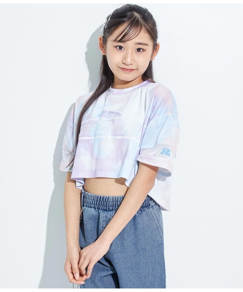ANAP GｉRL（アナップガール）の「ANAPR+S【リラスポ】ショート丈袖メッシュTシャツ(吸水速乾加工)（Tシャツ/カットソー・キッズ・ホワイト/その他・XS/S/M）」の16枚目の写真