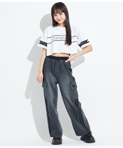 ANAP GｉRL（アナップガール）の「ANAPR+S【リラスポ】ショート丈袖メッシュTシャツ(吸水速乾加工)（Tシャツ/カットソー・キッズ・ホワイト/その他・XS/S/M）」の6枚目の写真