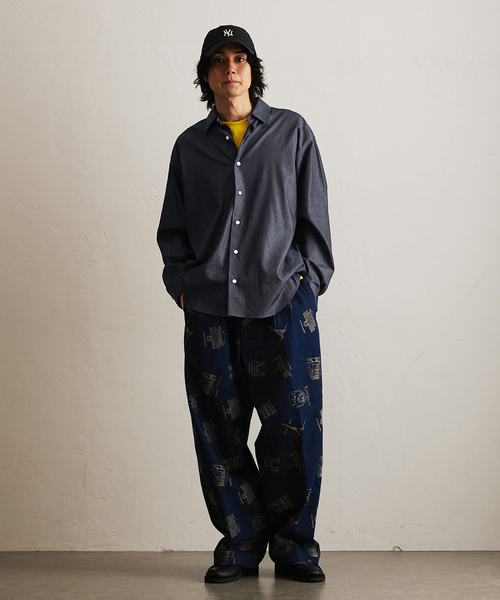 417 EDIFICE(フォーワンセブンエディフィス)の「”追加販売”【LE JAPON】 Akita レギュラーカラーデニムシャツ(シャツ/ブラウス・メンズ・ブルー/ブルー系その他・SMALL/MEDIUM/LARGE)」の3枚目の写真