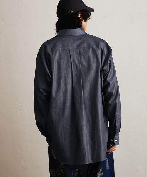 417 EDIFICE(フォーワンセブンエディフィス)の「”追加販売”【LE JAPON】 Akita レギュラーカラーデニムシャツ(シャツ/ブラウス・メンズ・ブルー/ブルー系その他・SMALL/MEDIUM/LARGE)」の11枚目の写真