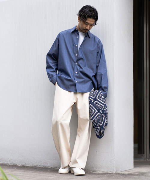 417 EDIFICE(フォーワンセブンエディフィス)の「”追加販売”【LE JAPON】 Akita レギュラーカラーデニムシャツ(シャツ/ブラウス・メンズ・ブルー/ブルー系その他・SMALL/MEDIUM/LARGE)」の22枚目の写真