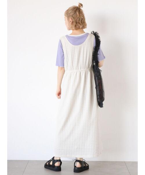 ehka sopo（エヘカソポ）の「前後2WAYぽこぽこジャンスカ（ワンピース・レディース・ブラック/グリーン/キナリ・F）」の14枚目の写真